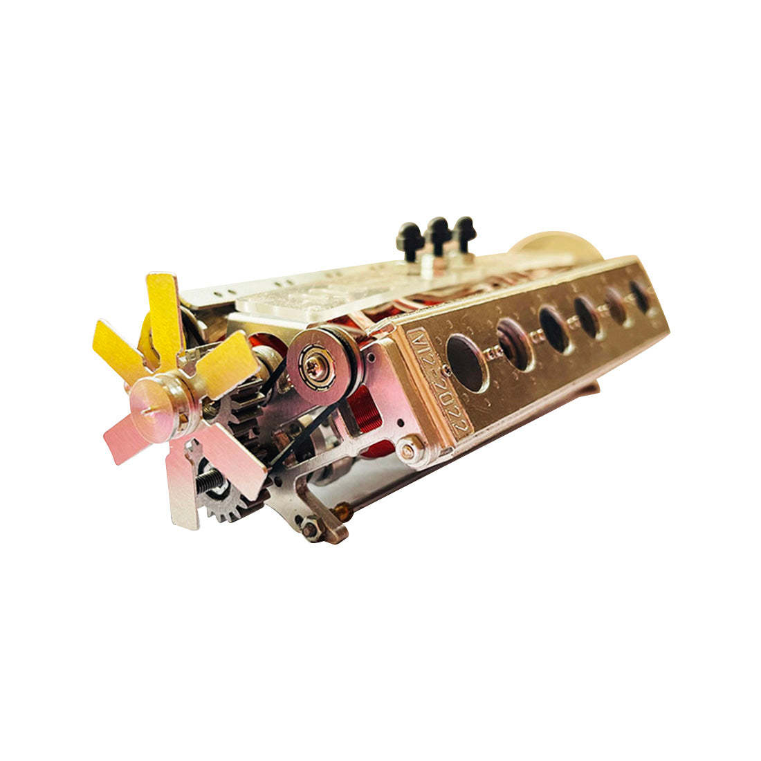 Metal V12 Brushless Electromagnetic Engine Model for 1/10 RC Cars & Desk Decor