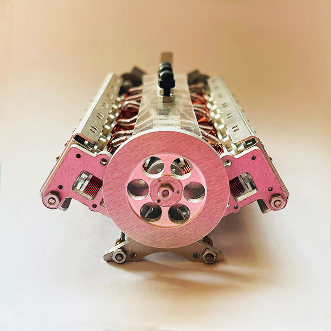 Metal V12 Brushless Electromagnetic Engine Model for 1/10 RC Cars & Desk Decor