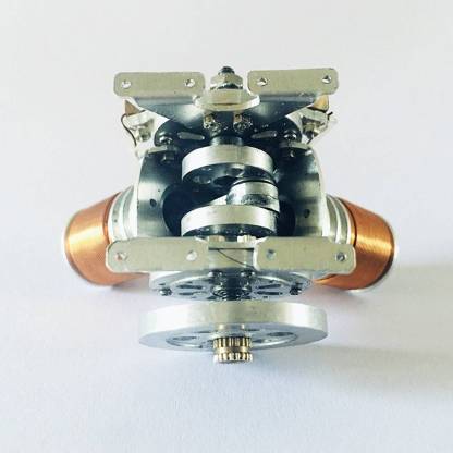 Metal V2 Electromagnetic Reciprocating Engine Model Solenoid Motor Physics Science Gift