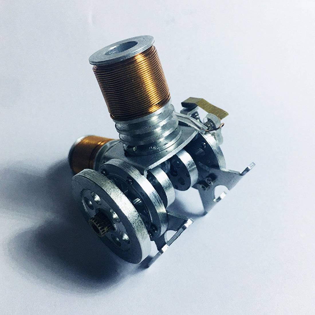 Metal V2 Electromagnetic Reciprocating Engine Model Solenoid Motor Physics Science Gift