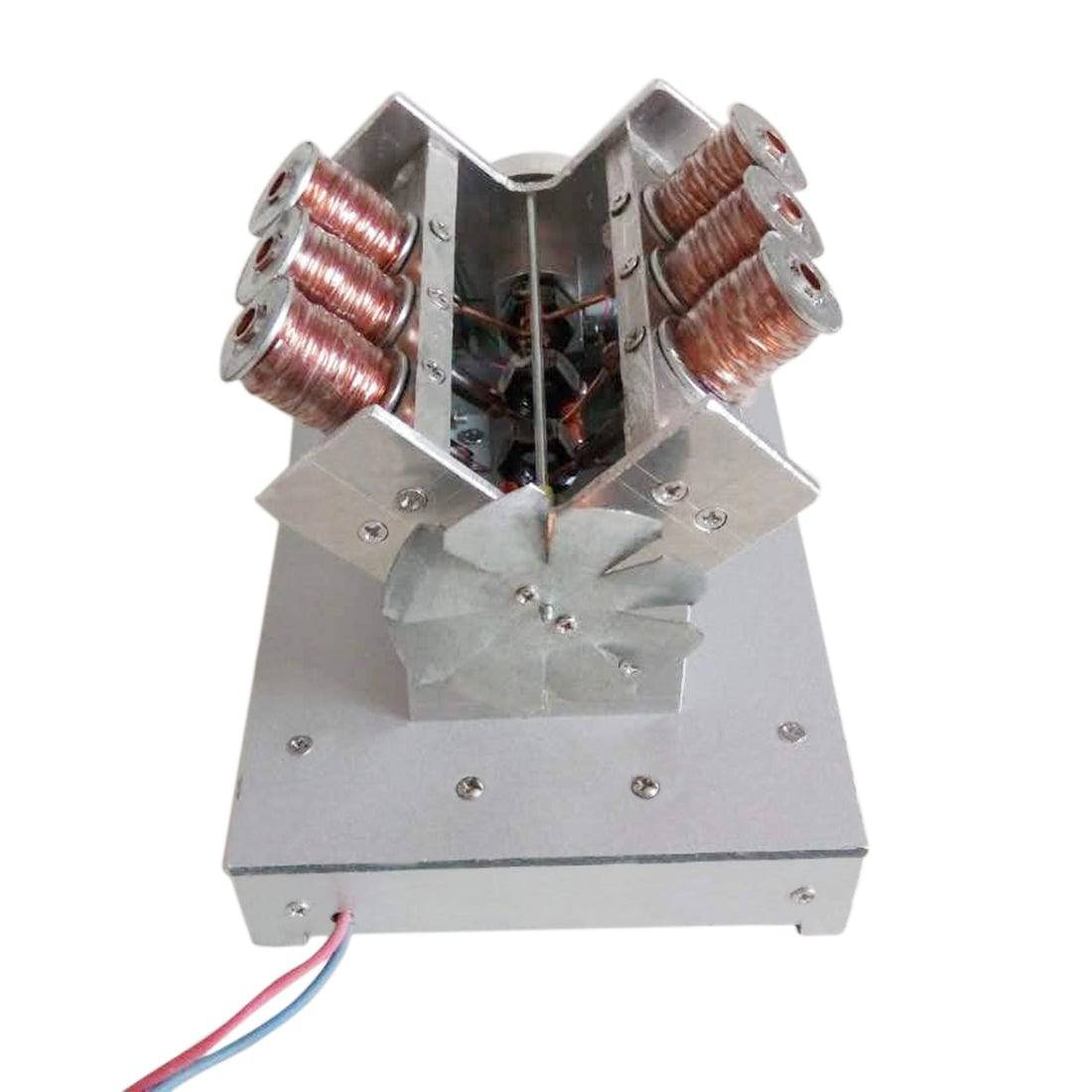 Metal V6 Electromagnetic Engine Model High Speed Solenoid Motor STEM Science Gift