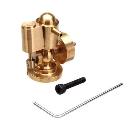 Micro Single Cylinder Pure Copper Steam Engine Model Kit for Small Boat Models