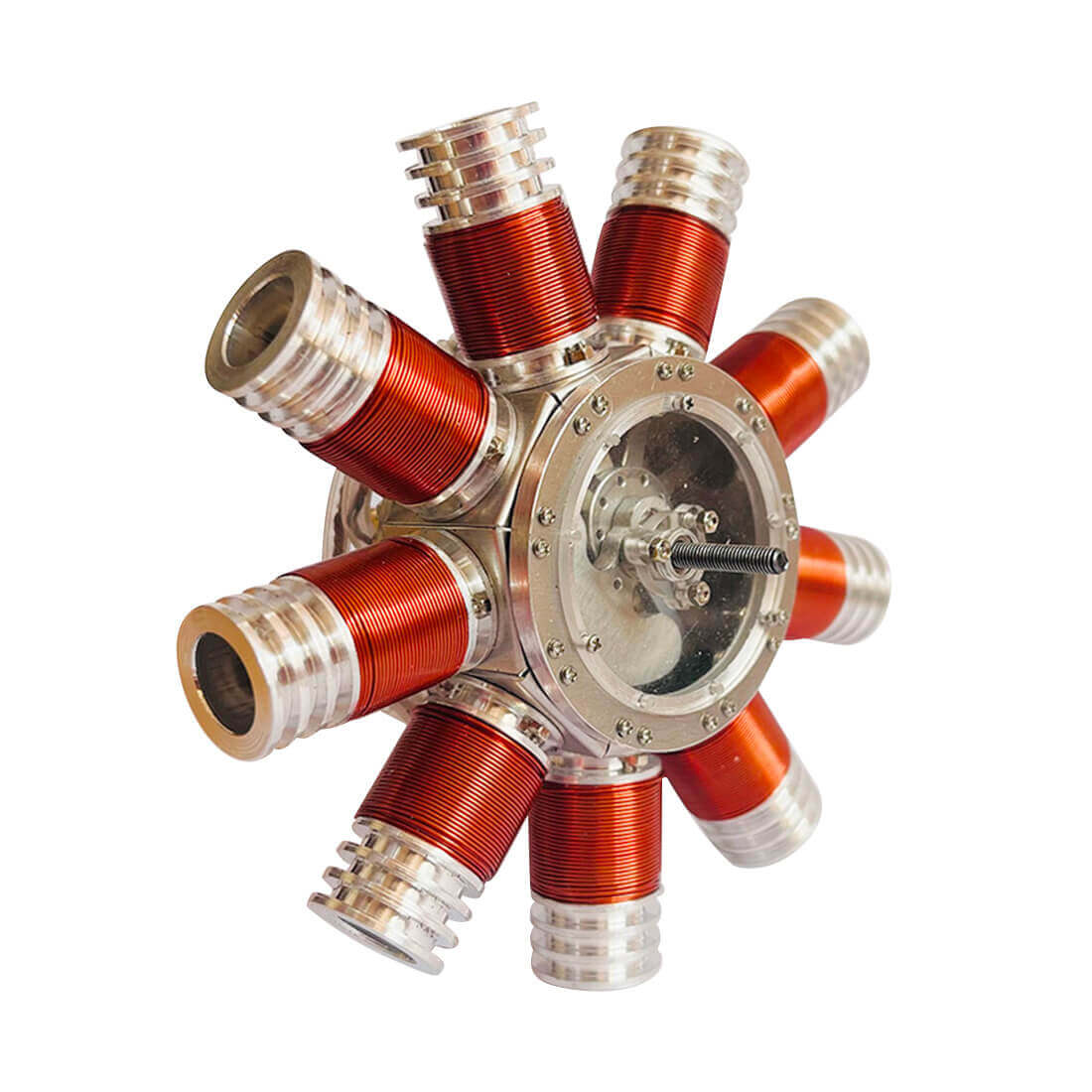 Mini 9-Cylinder Radial Electromagnetic Engine Model Brushless Motor for RC Car Desk Decor