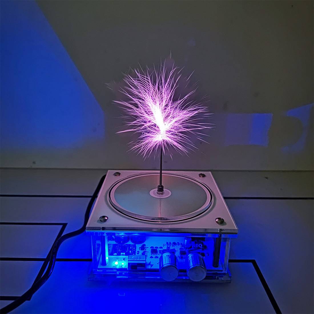 Mini Bluetooth Plasma Speaker Flat Panel Tesla Coil Touchable Arc Science Toy