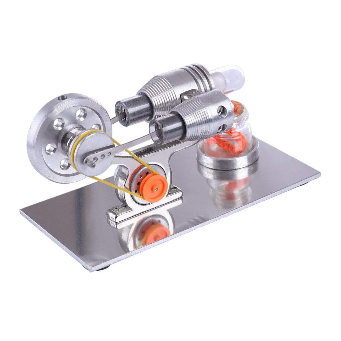 Mini Hot Air Stirling Engine Model Kit Metal Physics Science Experiment Toy