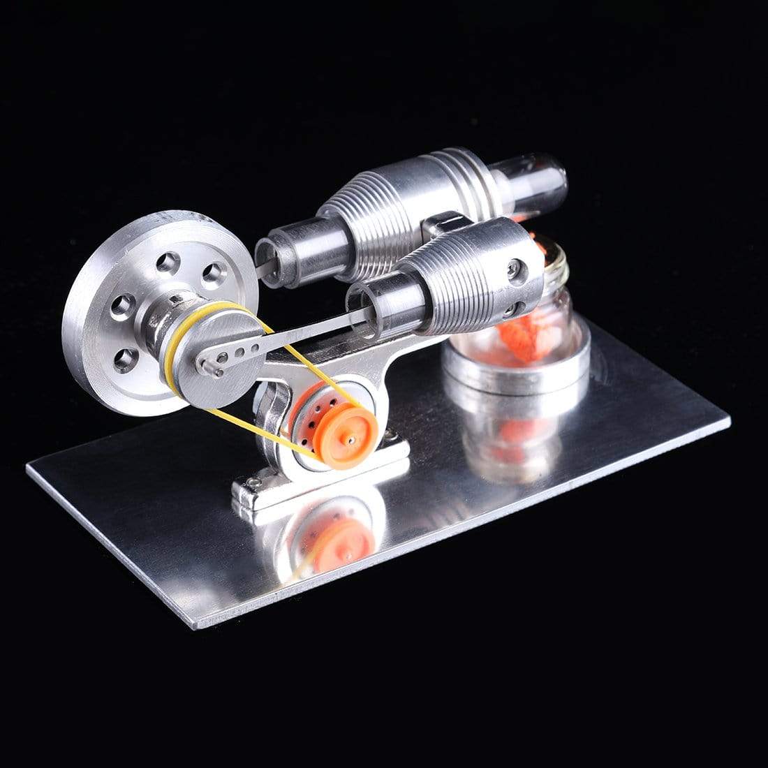 Mini Hot Air Stirling Engine Model Kit Metal Physics Science Experiment Toy