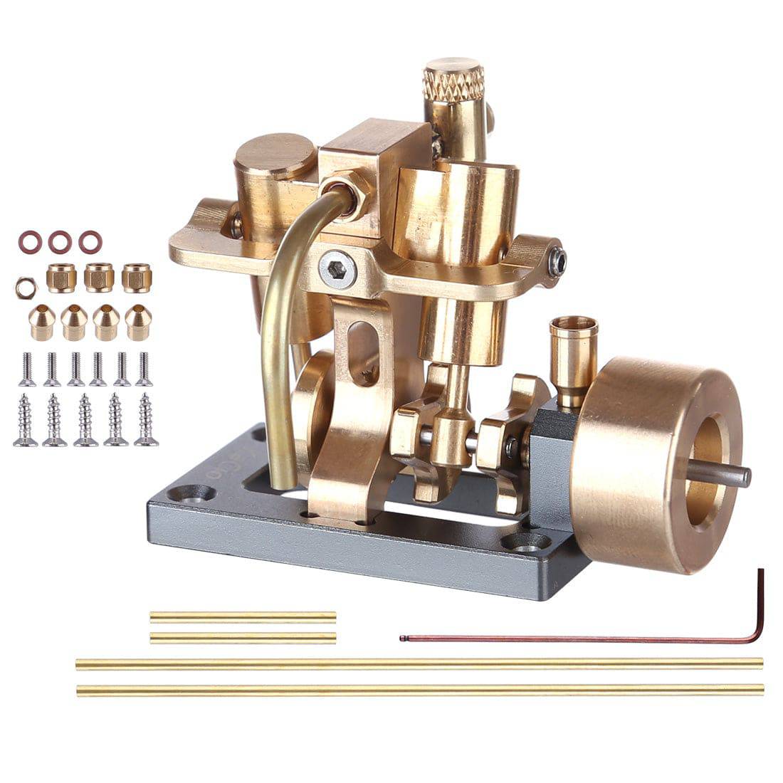 Mini Inline Double Cylinder Swing Steam Engine Model for RC Boats under 40cm
