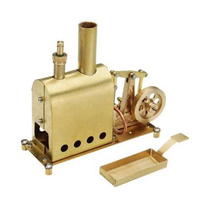 Mini Pure Copper Steam Engine Model with Boiler Desktop Physics Gift Set