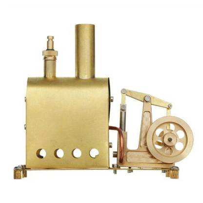 Mini Pure Copper Steam Engine Model with Boiler Desktop Physics Gift Set
