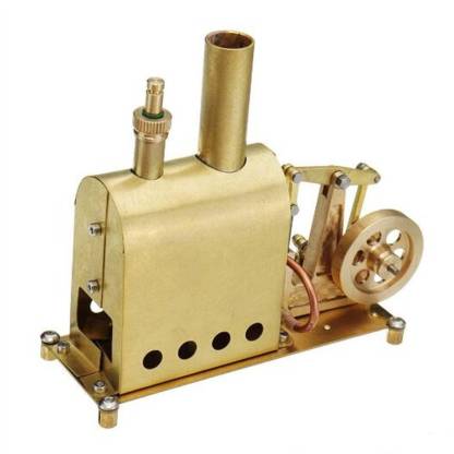 Mini Pure Copper Steam Engine Model with Boiler Desktop Physics Gift Set