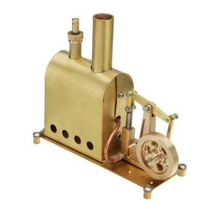 Mini Pure Copper Steam Engine Model with Boiler Desktop Physics Gift Set