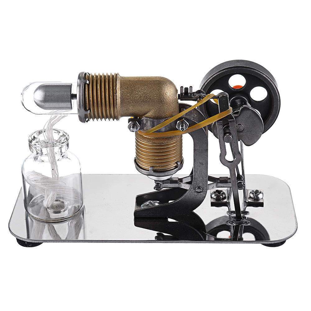 Mini Rocker Stirling Engine Model Brass Cylinder High Speed Physics Experiment Toy