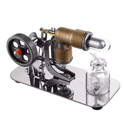 Mini Rocker Stirling Engine Model Brass Cylinder High Speed Physics Experiment Toy