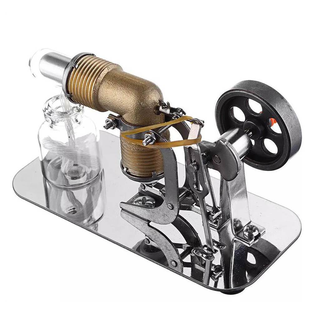 Mini Rocker Stirling Engine Model Brass Cylinder High Speed Physics Experiment Toy