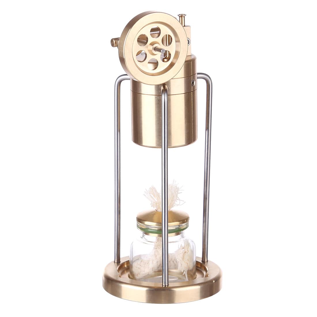 Mini Three-Legged Oscillating Single Cylinder Steam Engine Kit with Boiler