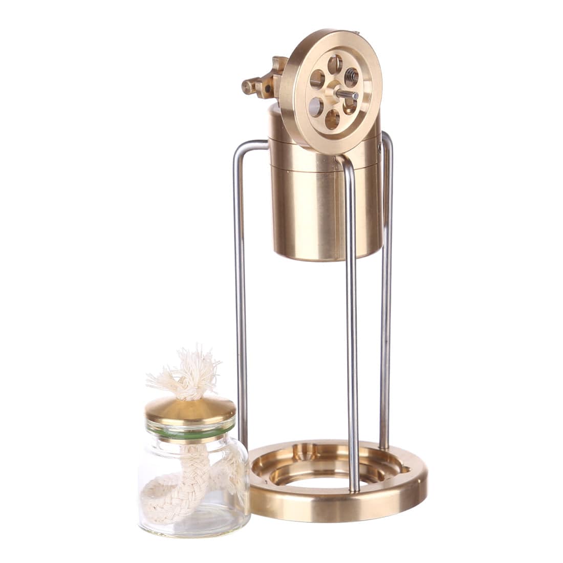 Mini Three-Legged Oscillating Single Cylinder Steam Engine Kit with Boiler