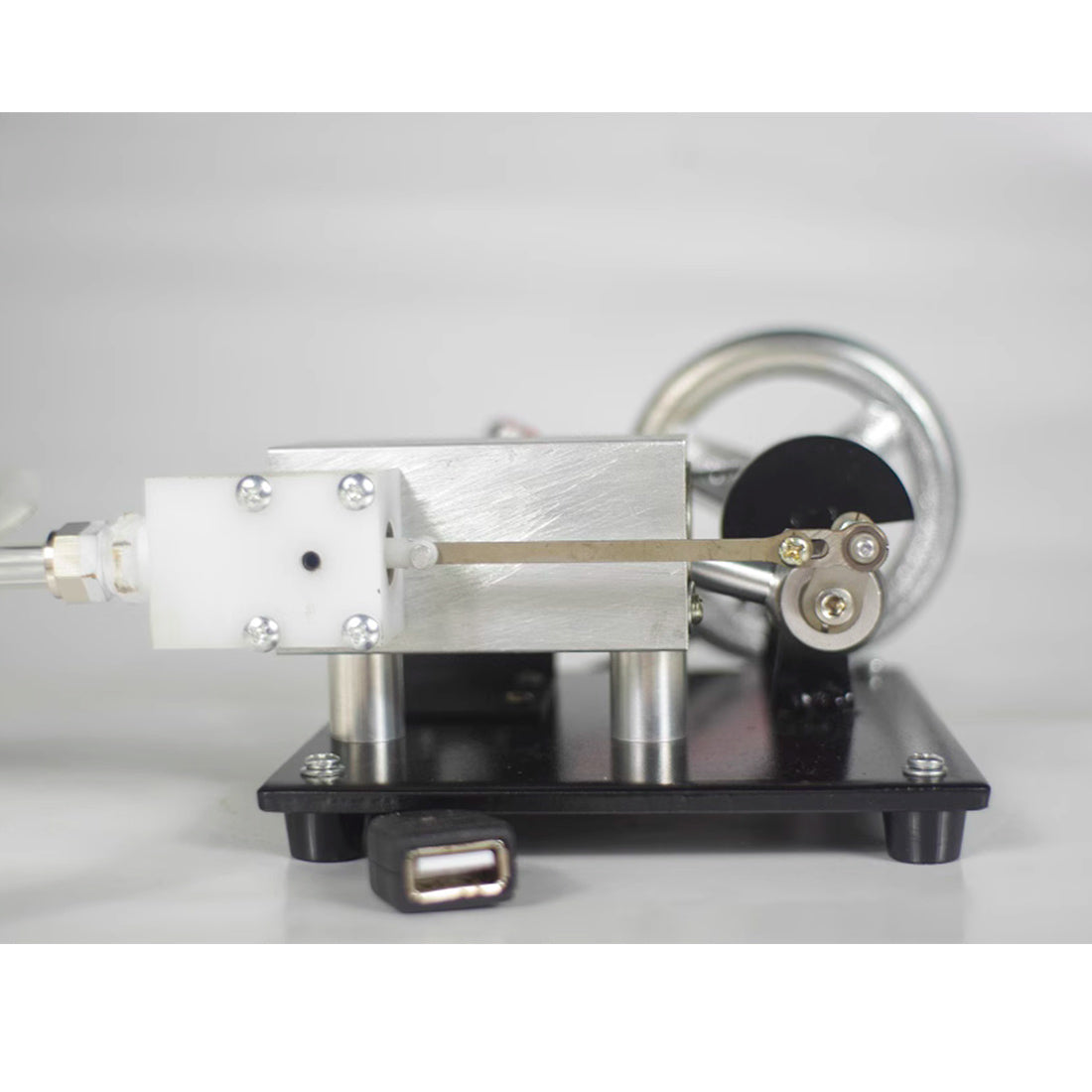 Miniature Horizontal Single Cylinder Steam Engine Generator Model Kit Metal Physics Toy