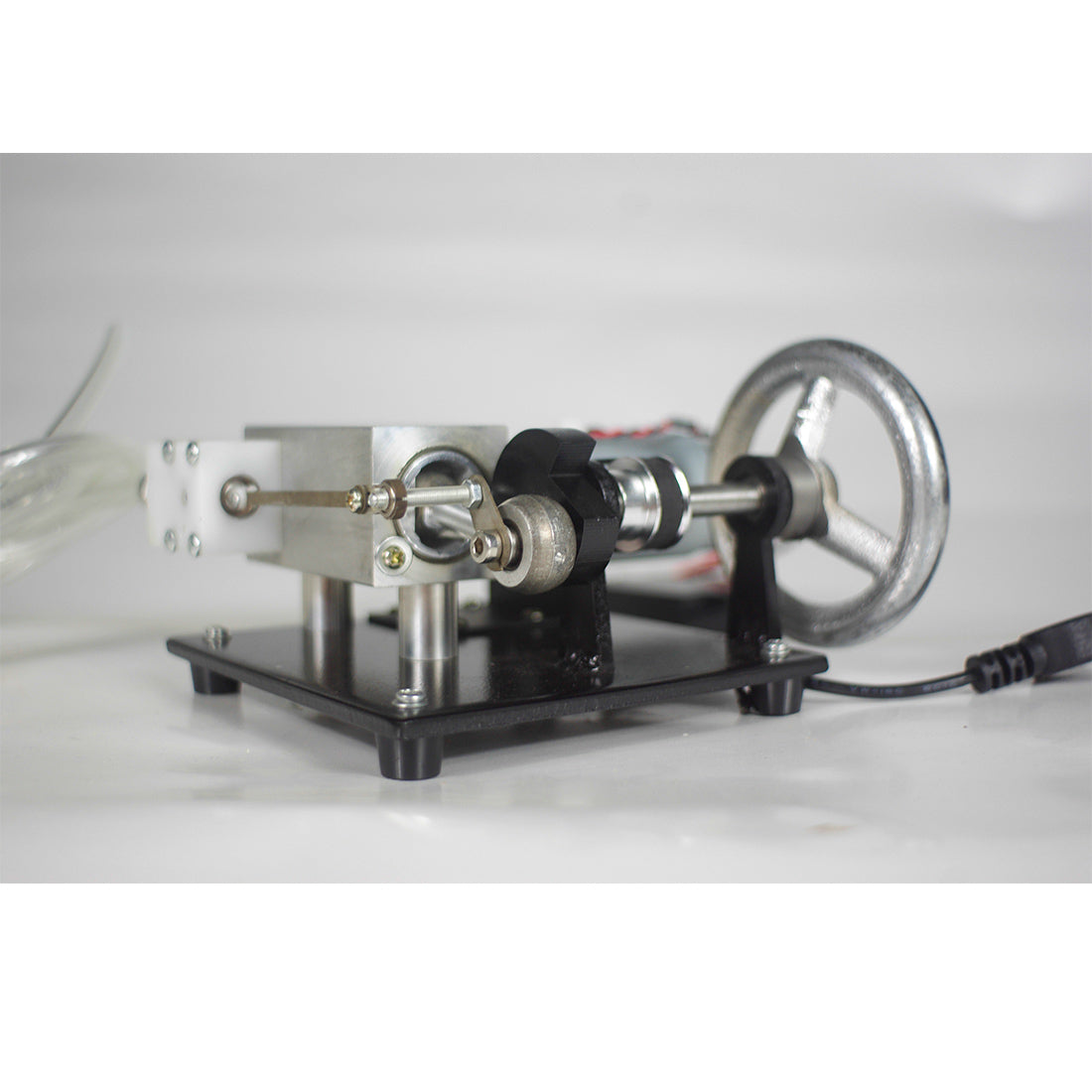 Miniature Horizontal Single Cylinder Steam Engine Generator Model Kit Metal Physics Toy
