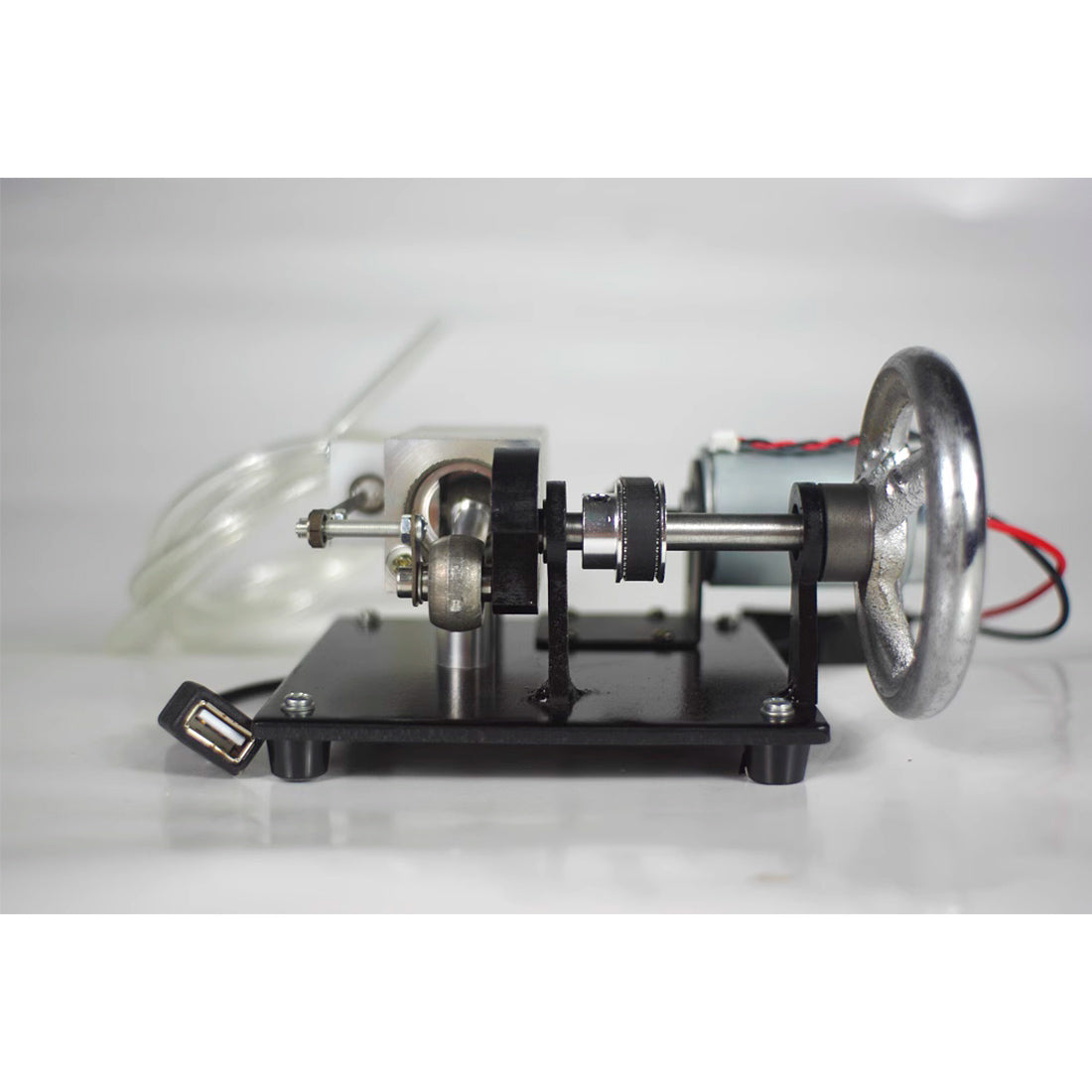 Miniature Horizontal Single Cylinder Steam Engine Generator Model Kit Metal Physics Toy