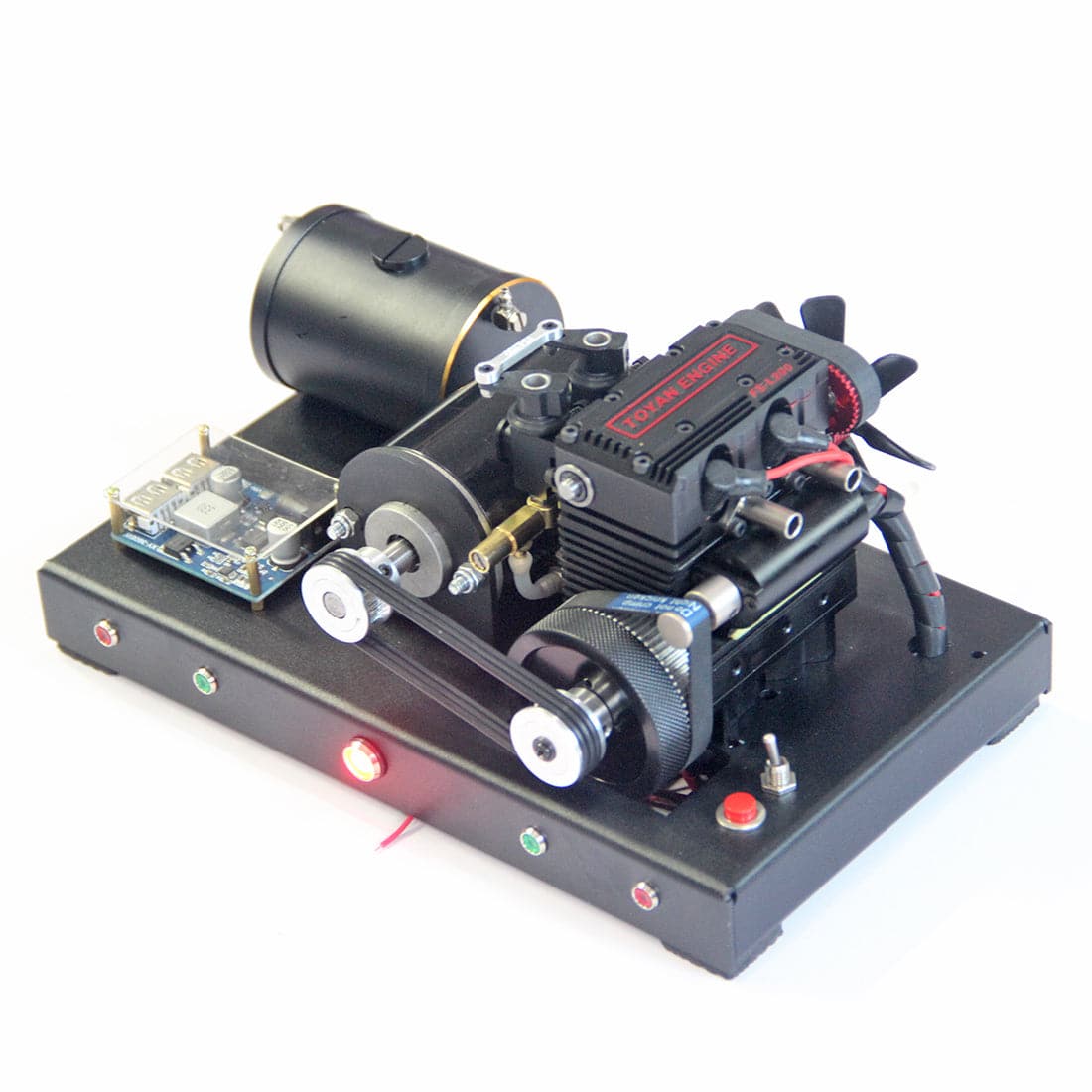 Modified TOYAN FS-L200 2-Cylinder 4-Stroke Nitro Engine Generator Model Kit 12V Output