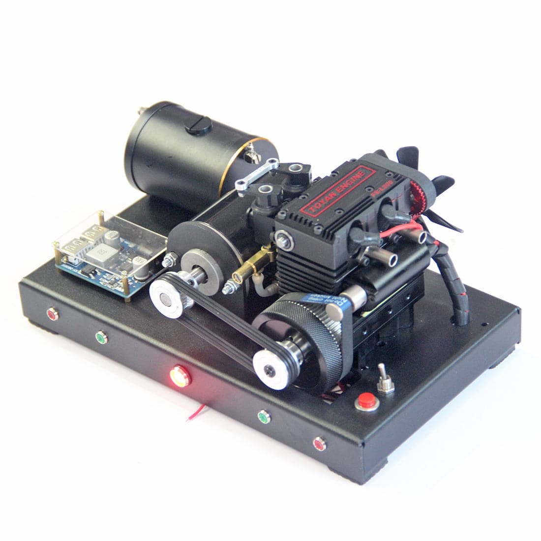 Modified TOYAN FS-L200 2-Cylinder 4-Stroke Nitro Engine Generator Model Kit 12V Output