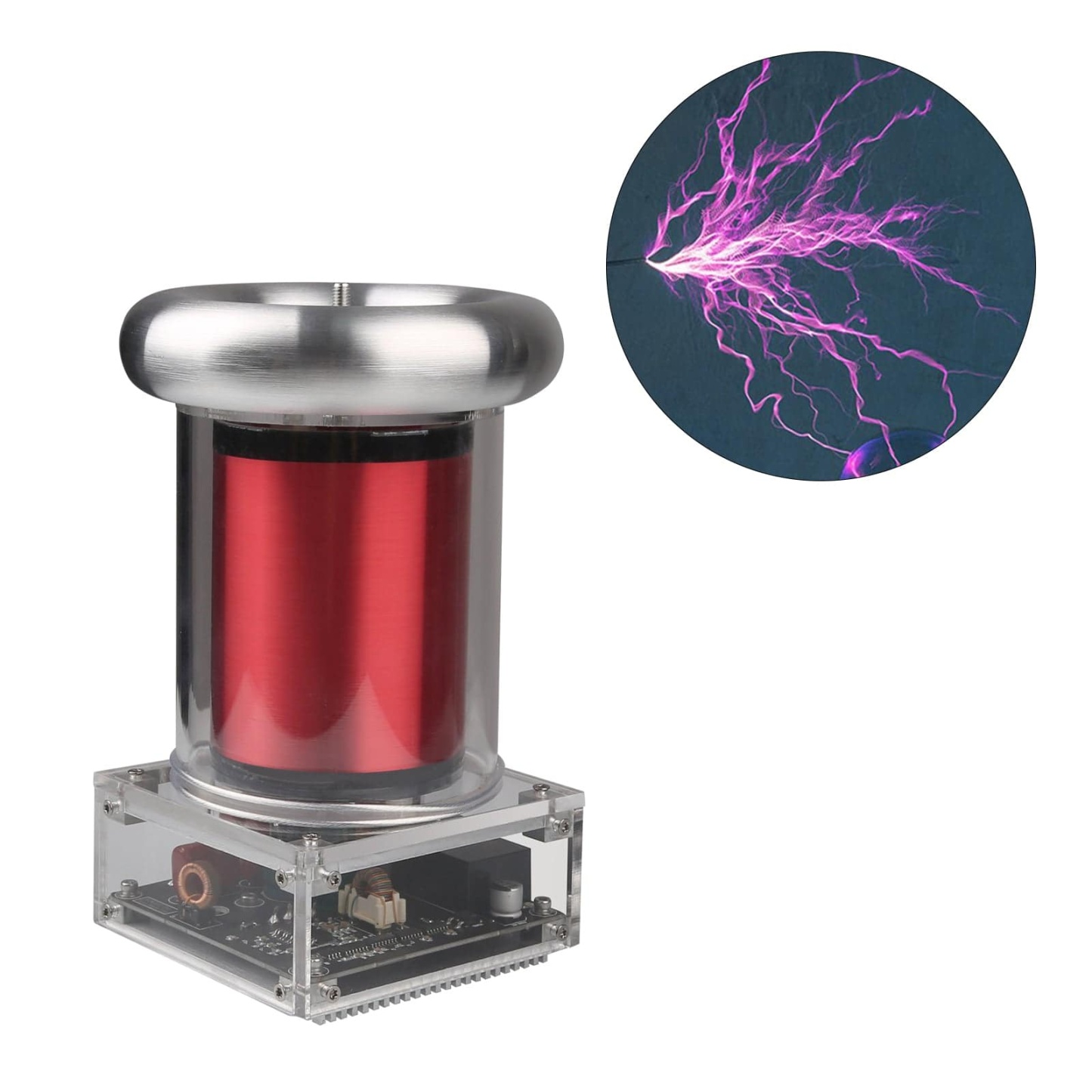 Musical Tesla Coil 20cm Arc Artificial Lightning Generator Desktop Science Toy IGBT Drive