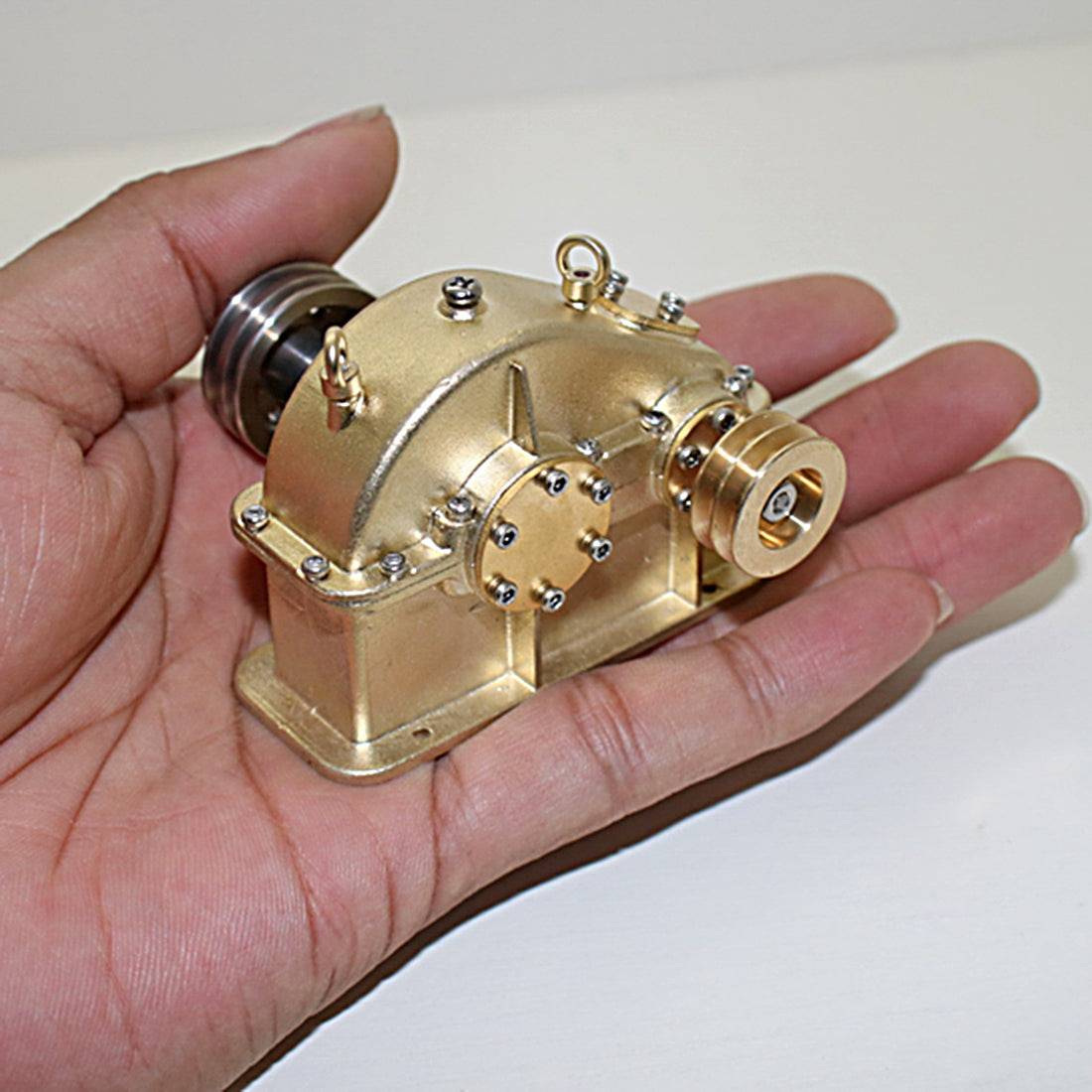 P90 Brass Gear Reducer 3.2:1 Miniature Gearbox for M12 Steam Gas Engine Model Upgrade