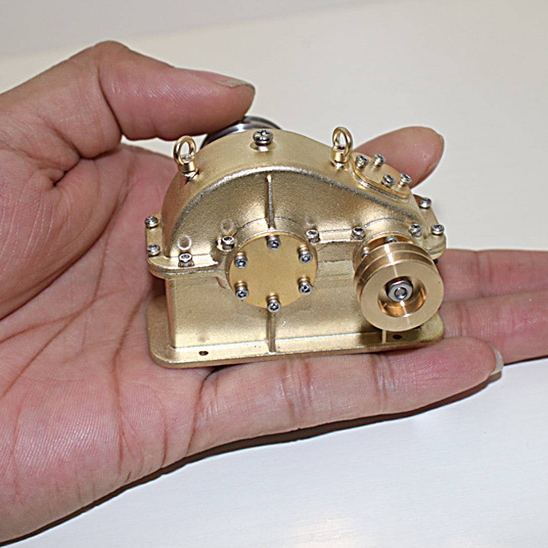 P90 Brass Gear Reducer 3.2:1 Miniature Gearbox for M12 Steam Gas Engine Model Upgrade