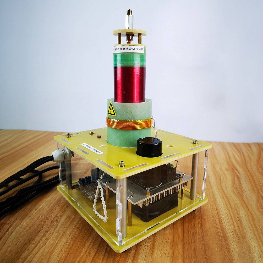 PLLSSTC Musical Tesla Coil Plasma Speaker Bluetooth High Voltage Science Experiment Toy