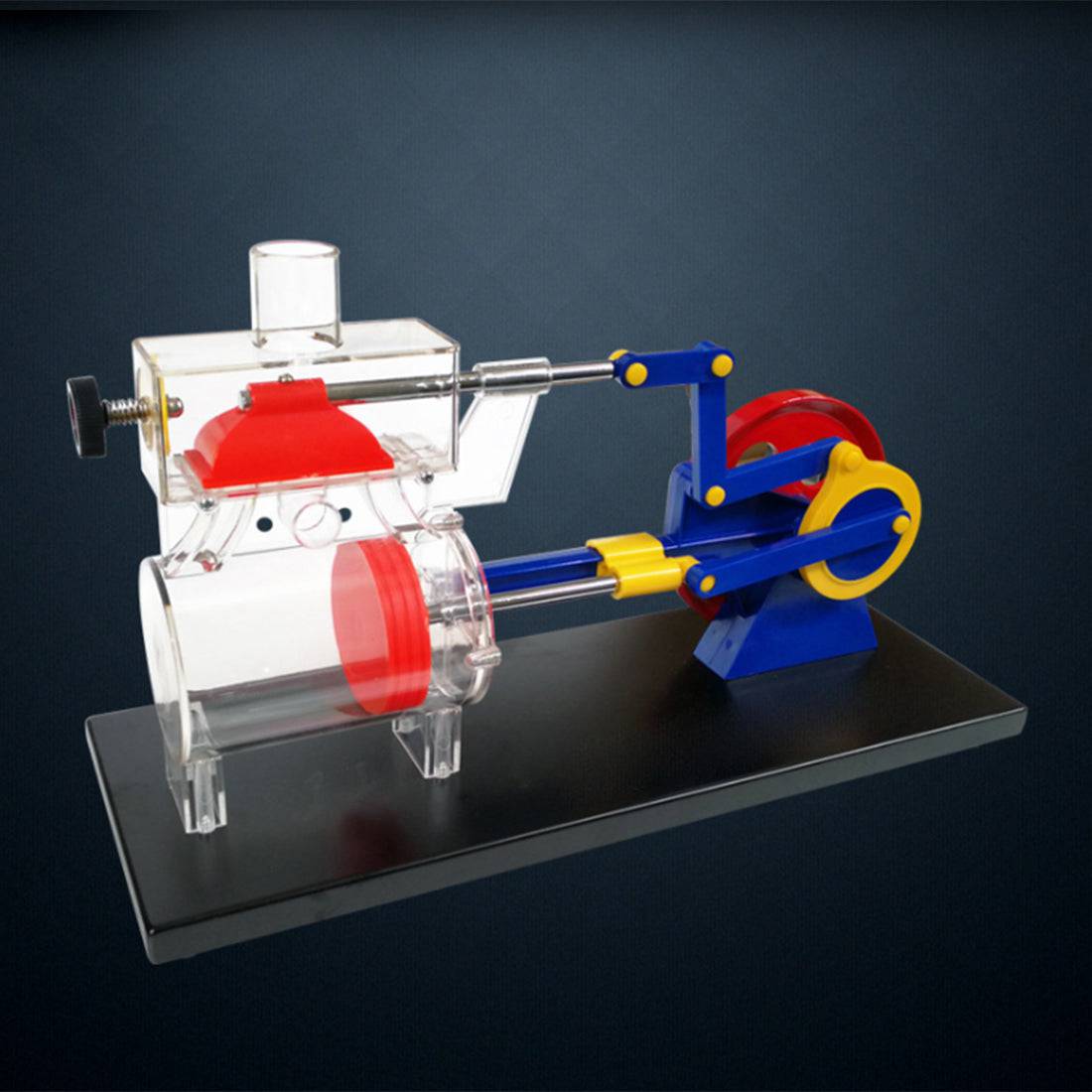 Pneumatic Double-Acting Steam Engine Model Transparent Teaching Instrument Physics Experiment