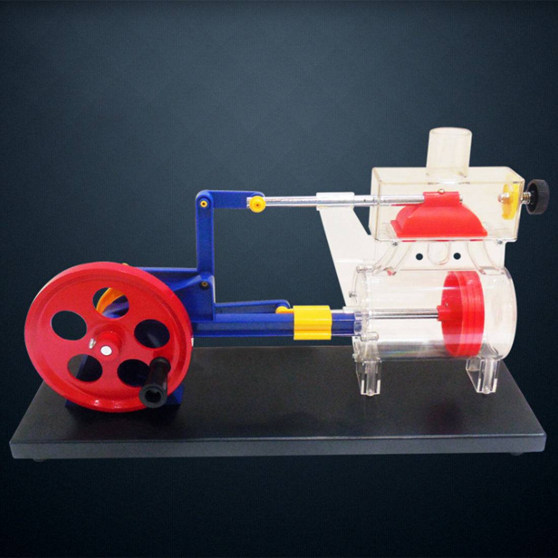 Pneumatic Double-Acting Steam Engine Model Transparent Teaching Instrument Physics Experiment
