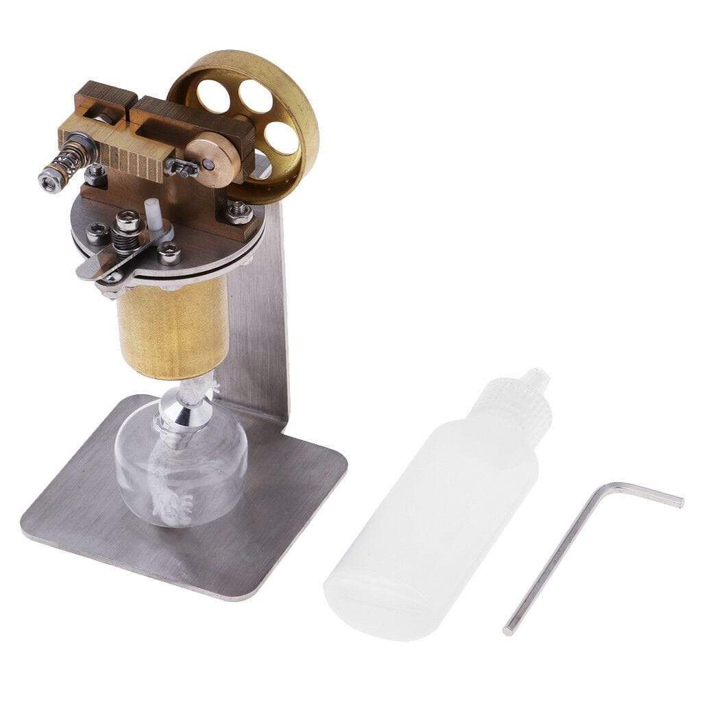 QJ-05 Mini All Metal Single Cylinder Steam Engine Model Kit for Desktop Display