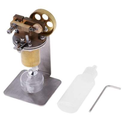 QJ-05 Mini All Metal Single Cylinder Steam Engine Model Kit for Desktop Display