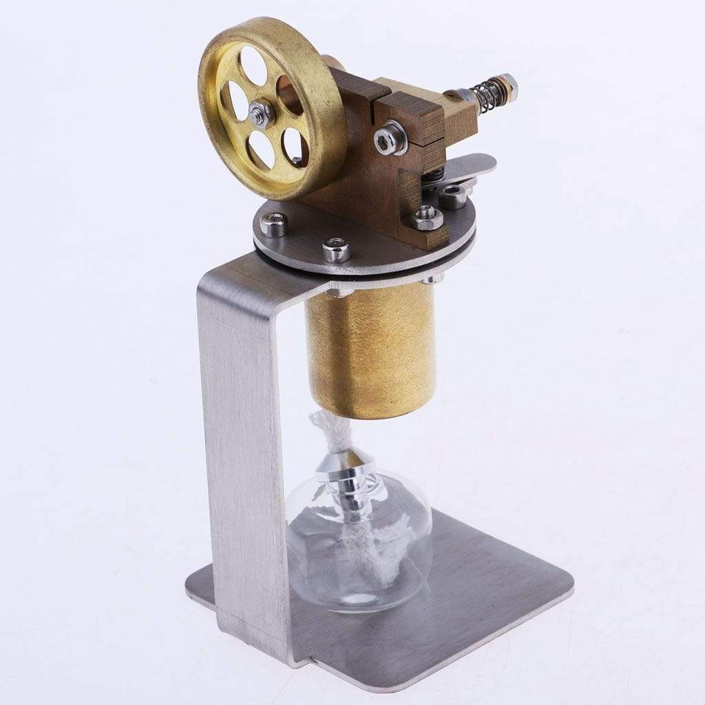 QJ-05 Mini All Metal Single Cylinder Steam Engine Model Kit for Desktop Display