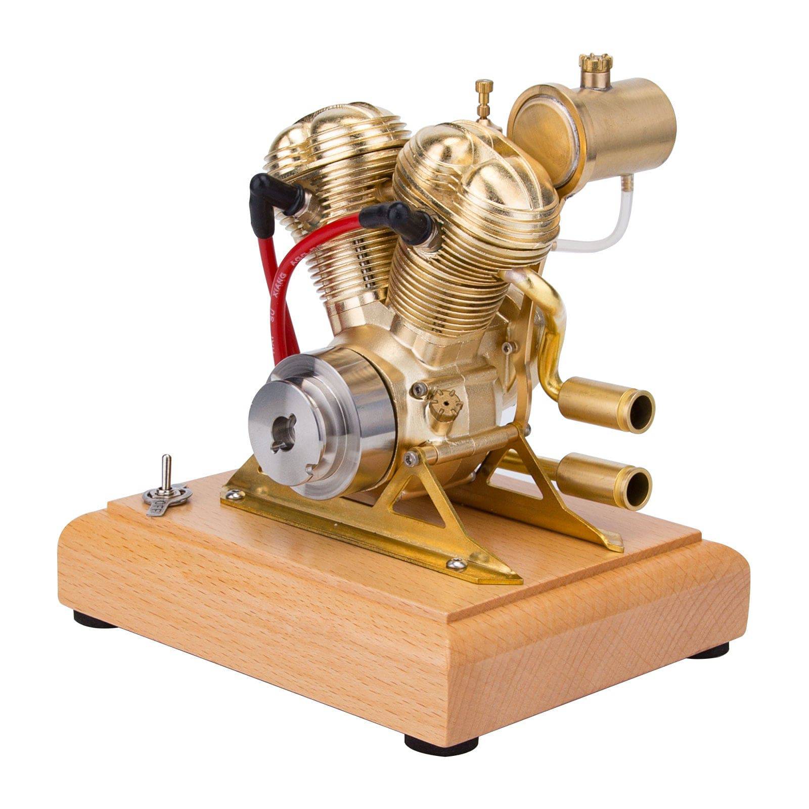 R28 4.3cc V-Twin OHV 4 Stroke Miniature Gas Engine Model Gift