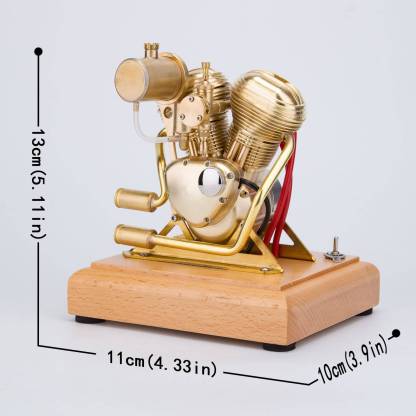 R28 4.3cc V-Twin OHV 4 Stroke Miniature Gas Engine Model Gift