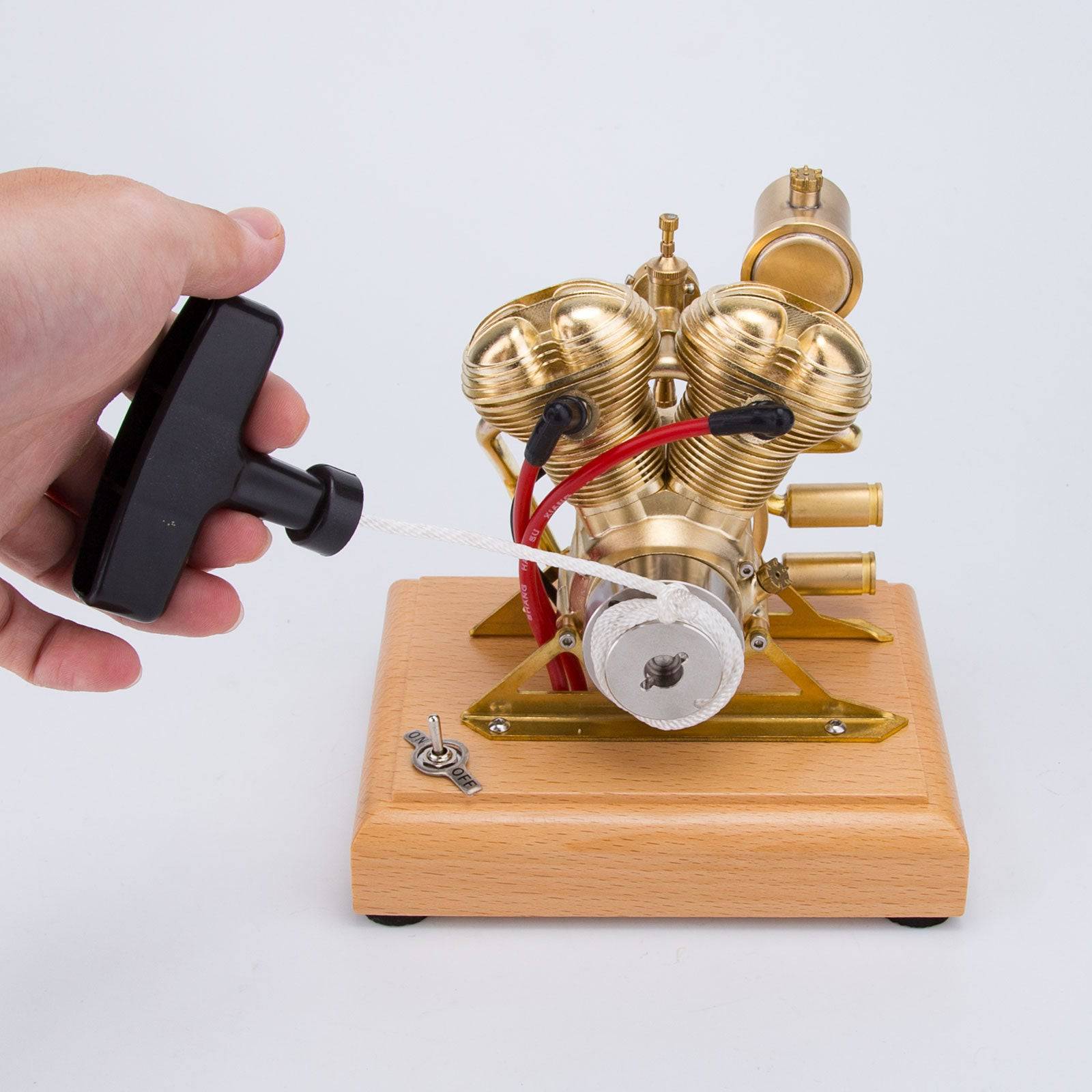 R28 4.3cc V-Twin OHV 4 Stroke Miniature Gas Engine Model Gift