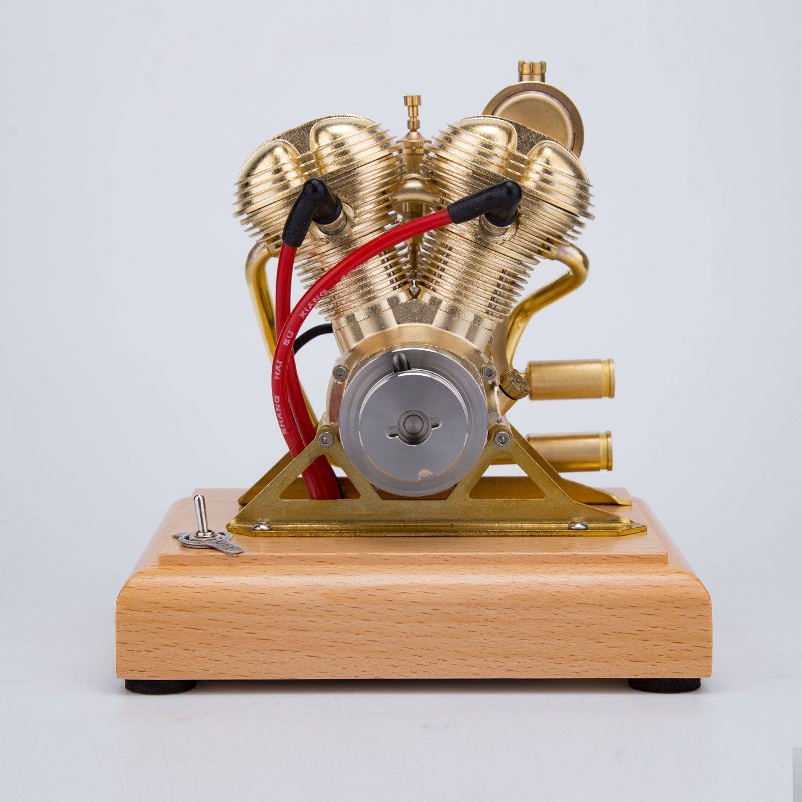 R28 4.3cc V-Twin OHV 4 Stroke Miniature Gas Engine Model Gift