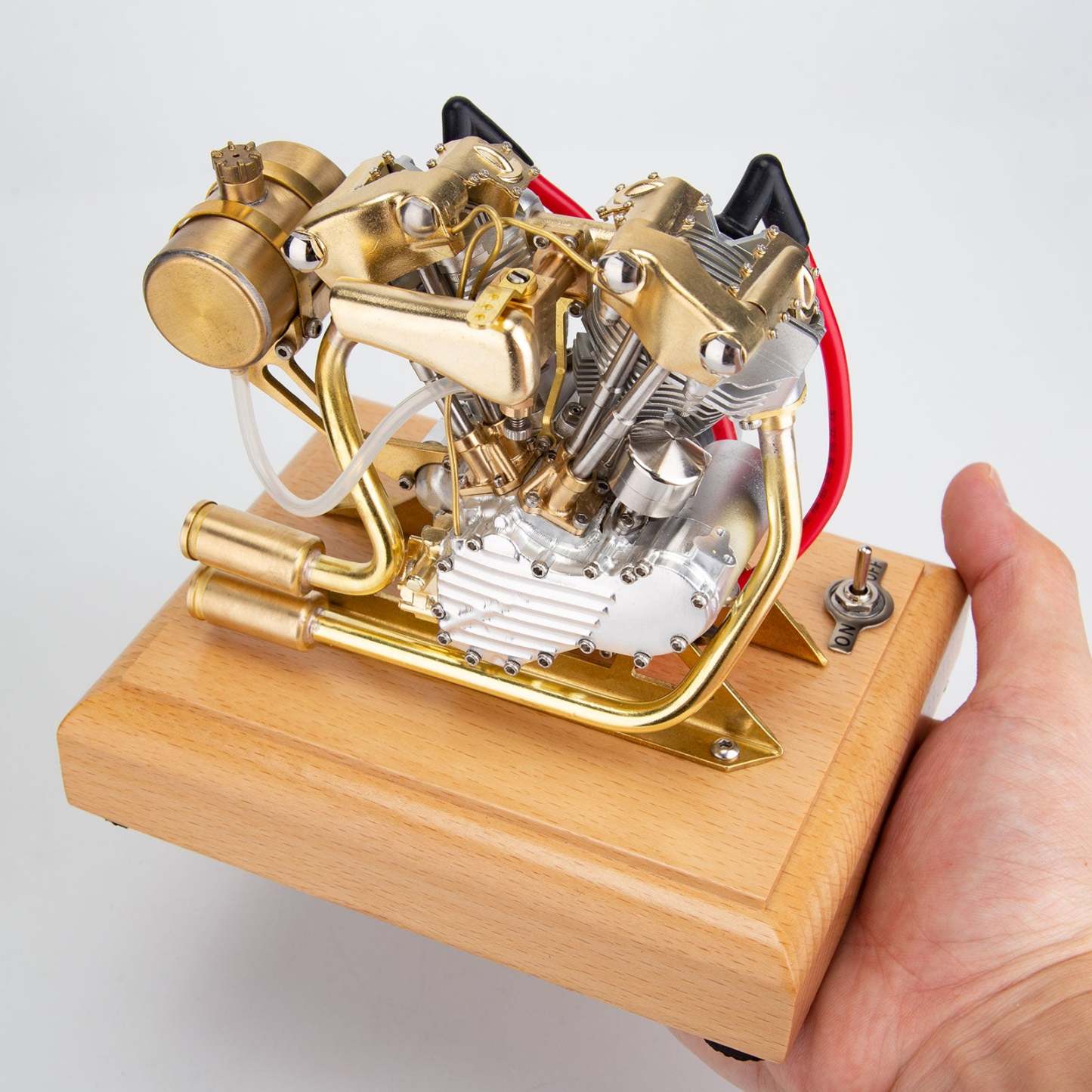 RETROL R29 4.2cc V-Twin Miniature Engine Model OHV Knucklehead Motorcycle Gas Motor Gift-helloworld7