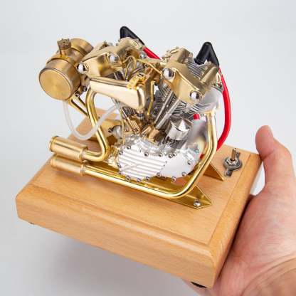 RETROL R29 4.2cc V-Twin Miniature Engine Model OHV Knucklehead Motorcycle Gas Motor Gift-helloworld7