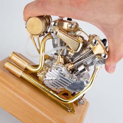 RETROL R29 4.2cc V-Twin Miniature Engine Model OHV Knucklehead Motorcycle Gas Motor Gift-helloworld7