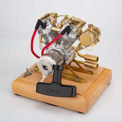 RETROL R29 4.2cc V-Twin Miniature Engine Model OHV Knucklehead Motorcycle Gas Motor Gift-helloworld7