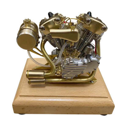 RETROL R29 4.2cc V-Twin Miniature Engine Model OHV Knucklehead Motorcycle Gas Motor Gift-helloworld7