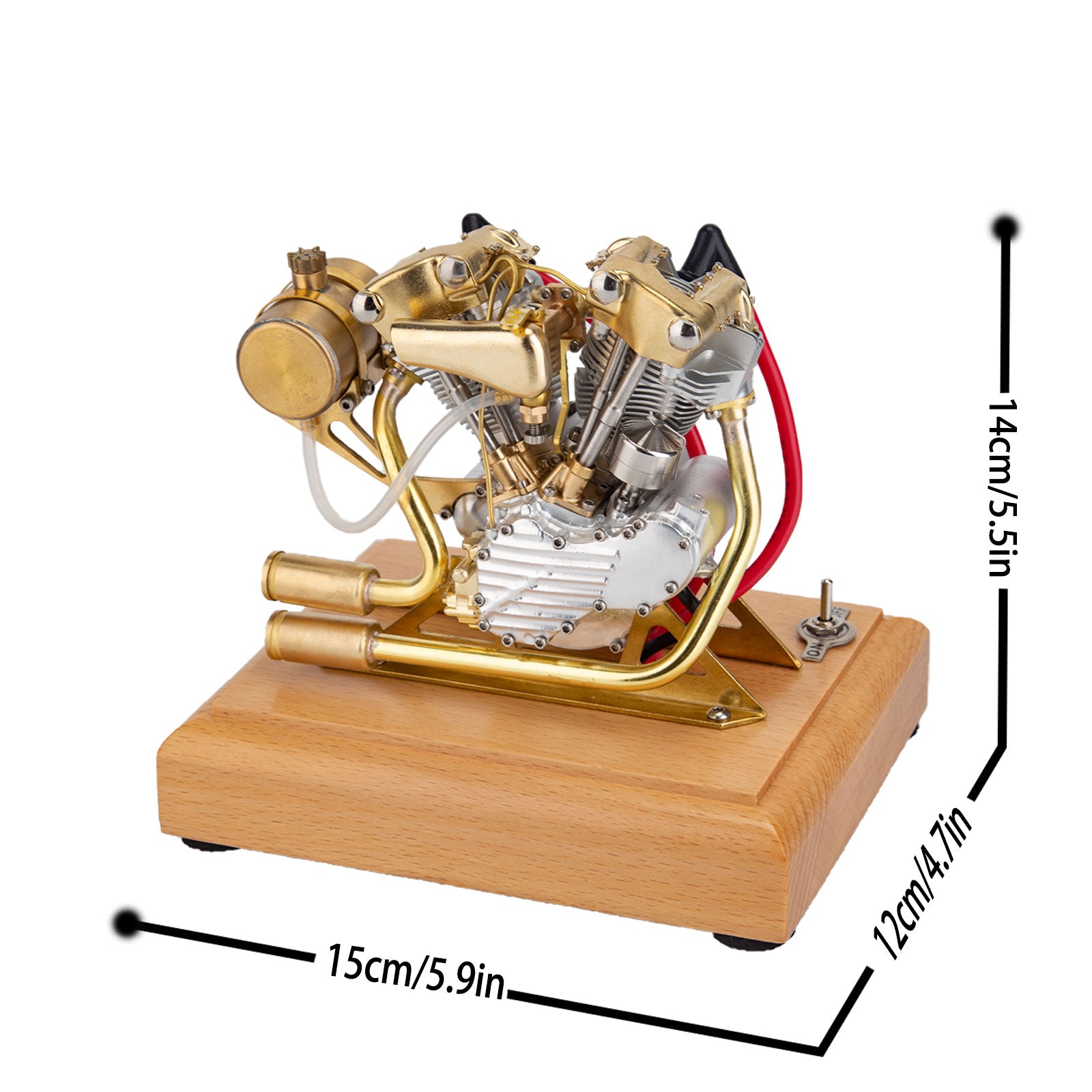 RETROL R29 4.2cc V-Twin Miniature Engine Model OHV Knucklehead Motorcycle Gas Motor Gift-helloworld7