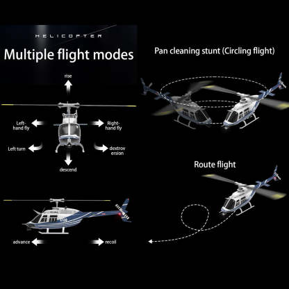 RC ERA C138 Bell 206 1/33 Scale 6CH Flybarless RC Helicopter RTF Altitude Hold-helloworld7
