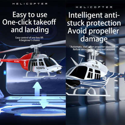 RC ERA C138 Bell 206 1/33 Scale 6CH Flybarless RC Helicopter RTF Altitude Hold-helloworld7