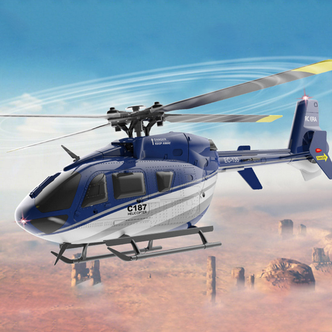 RC ERA C187 1/48 Scale EC-135 4CH Optical Flow Flybarless RC Helicopter RTF