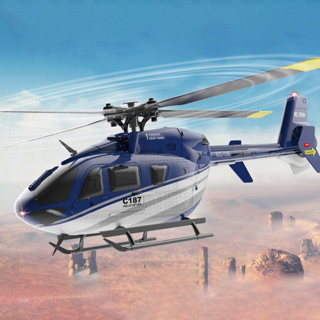 RC ERA C187 1/48 Scale EC-135 4CH Optical Flow Flybarless RC Helicopter RTF