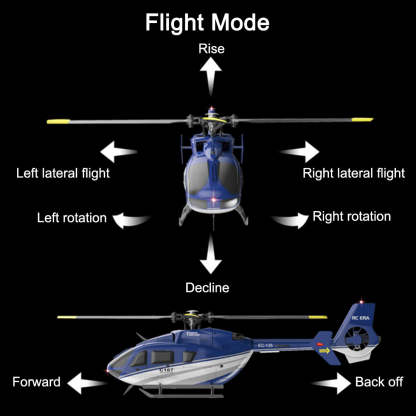 RC ERA C187 1/48 Scale EC-135 4CH Optical Flow Flybarless RC Helicopter RTF