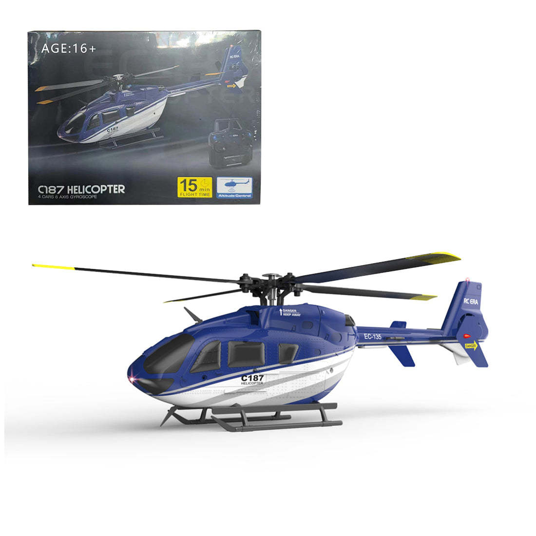 RC ERA C187 1/48 Scale EC-135 4CH Optical Flow Flybarless RC Helicopter RTF